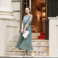 カーキ グリーン 結婚式 お呼ばれ ドレス カナ kana パーティドレス