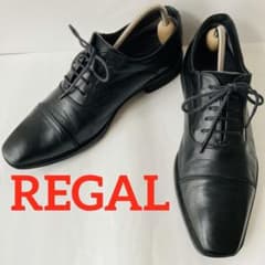 REGAL リーガル 黒 ストレートチップ 内羽根 25cm 除菌・消臭済み
