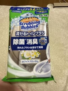 スクラビングバブル 流せるトイレブラシ ホワイトブロッサム 12個入のサムネイル