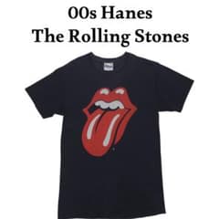 00sローリングストーンズ べロビッグプリントTシャツ Hanes 青バータグ 