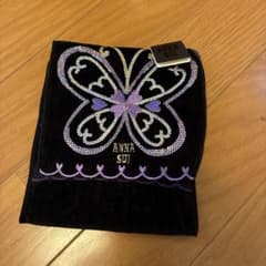ANNA SUI 蝶々刺繍 タオルハンカチ（小物入れ）のサムネイル