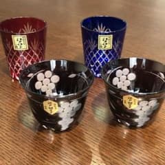 江戸切子  ぐい呑2種ペアセットのサムネイル