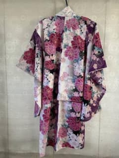 牡丹柄 卒業式用袴 パープル ホワイトのサムネイル