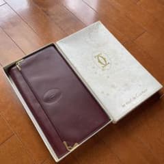 29ヴィンテージ 未使用 Cartier バーガンディ 長財布 - メルカリ