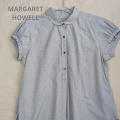 MARGARET HOWELL ストライプ 半袖シャツ サイズII - メルカリ