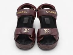 【値下げ中】CHANEL 厚底サンダル マトラッセ ボルドー 37 値下げ中】CHANEL 厚底サンダル マトラッセ ボルドー 37 - メルカリ