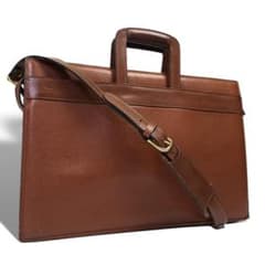 A4可 美品 COACH レザー 2way ビジネスバッグ ダブルファスナー 茶 オールドコーチ COACH 2WAY ビジネスバッグ フルグレインレザー A4収納