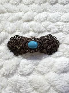 [Showa Retro] Vintage Antique Turquoise Hair Clip / Barrette