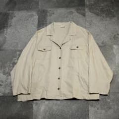 古着 QUEEN SIZE リネン トラッカージャケット ジャケット ベージュ 古着 QUEEN SIZE リネン トラッカージャケット ジャケット ベージュ