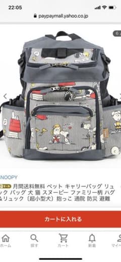 りくたん様専用☆ペットキャリー　リュック　☆スヌーピー☆のサムネイル