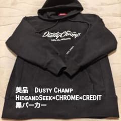 美品 HideandSeek DUSTY CHAMP パーカー 黒のサムネイル
