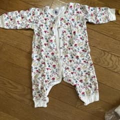 プチバトー　花柄　ロンパース 12m 74cmのサムネイル