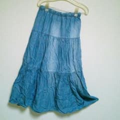 セール期間値下げ!!!1290円円デニム　ロングスカートのサムネイル