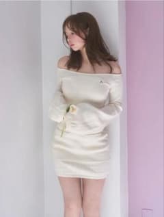 ANDMARY Ribbon crochet knit set upのサムネイル