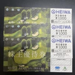 HEIWA 株主優待券 1000円券3枚 Cool Cart券2枚のサムネイル