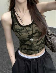 迷彩柄 スリムフィット タンクトップのサムネイル