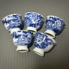 平安 三浦竹泉 青花 山水図 煎茶碗5客 - メルカリ