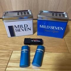 レア:5個セット】昭和レトロ マイルドセブン 缶製灰皿 携帯灰皿