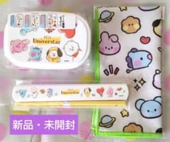 BT21 정규품 Universtar☆씰 용기(타원) 3P+콤비 세트+크로스