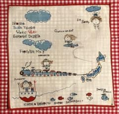 昭和レトロ　亜土ちゃん　ヴィンテージ 水森亜土　ハンカチ　当時物のサムネイル