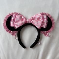 ディズニー ミニー カチューシャ ピンク ドット レース - メルカリ