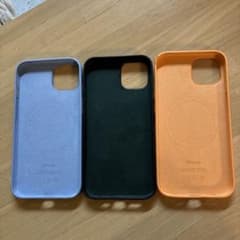 （Apple純正品）iPhone13用ケース 水色、深緑、オレンジの3セット。のサムネイル