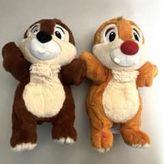 마*로님 디즈니 리조트 칩과 데일 봉제인형 퍼펫 세트