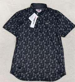 マスターバニー　総柄シャツ　千鳥柄　刺繍ロゴ　長袖　ゴルフ　ウール　日本製　XL 新品 MASTER BUNNY カッターシャツ ゴルフ 千鳥格子 刺繍 ロゴ - メルカリ