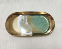 ハンドメイド レジン 小物入れアクセサリートレイ 波打ち際のサムネイル