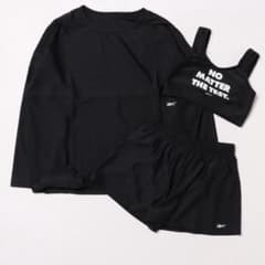 Reebok キッズ スポーツウェア 水着　3点セット　ブラック　150cmのサムネイル