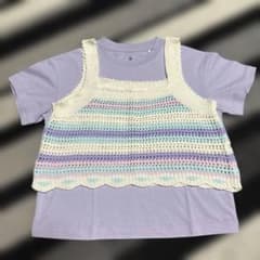 キッズ 半袖Tシャツ＆ニットベスト セット 140のサムネイル
