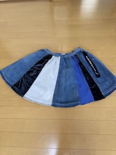 デニム パッチワーク フレアスカートのサムネイル