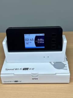 Speed Wi-Fi 5G X12 モバイルルータ+ 専用クレードル Speed Wi-Fi 5G X12 モバイルルーター クレードル付 - メルカリ