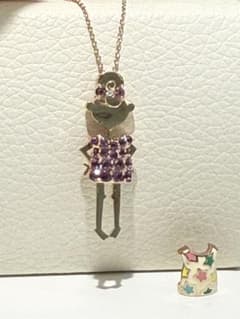 美品 k9 ポンテヴェキオ エメ ピンクドレス ネックレス 着せ替え 2way 