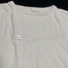 Champion半袖ホワイトチャンピオン白Tシャツオーバーサイズ刺繍ロゴMサイズ