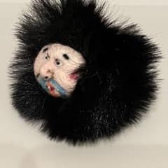 羊毛フェルト ハンドメイド キモカワオジサンシリーズ ブラック - メルカリ