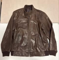 Gap 山羊革 レザー ジャケット茶 - メルカリ