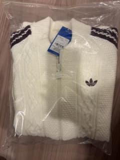 adidas ケーブルニット トラックジャケット ホワイトのサムネイル