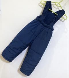 防寒　サロペット　スノーパンツ　80-90 中綿入り　冬用　ベビーのサムネイル