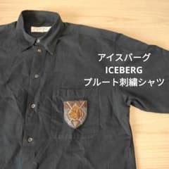 【貴重】アイスバーグicebergディズニープルート柄ブラック黒長袖シャツ古着のサムネイル