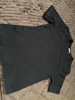 GU リブクルーネックTシャツ ブラックのサムネイル