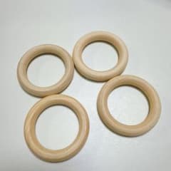 未使用・ウッドリング 60mm 4個のサムネイル
