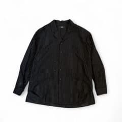 ensou. Messy Shirt ストライプ ダブルシャツ Black L ensou. Messy Shirt メッシーシャツ ストライプ ダブルシャツ - メルカリ
