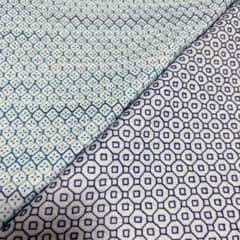 コロンバタスク様専用　刺し子 ふきん 亀甲花刺し 青×水色ぼかしのサムネイル