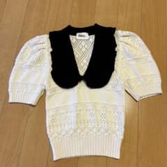 Bibiy.EMILIA COLLAR KNIT ホワイトのサムネイル