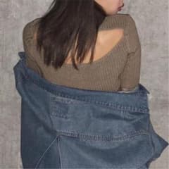 専用出品【未使用】JUEMI Back Eye Open Knit /ベージュのサムネイル