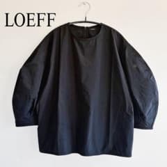 LOEFF ロエフ ボリュームスリーブブラウス クルーネックカットソー 