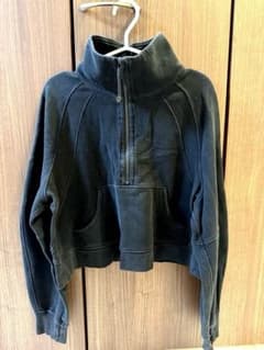 ルルレモンScubaオーバーサイズファネルネックハーフジップ　Black　Sのサムネイル