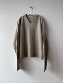 90s agnes b France製 Vネック ウール ニット ベージュ - メルカリ