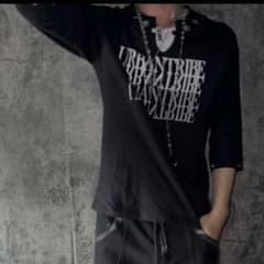 URBAN TRIBE 平成お兄系七部Tスタッズカスタム 黒 ゴスパンクy2k